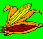 Dibujo Mazorca de maíz pintado por ffddfssa