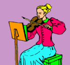 Dibujo Dama violinista pintado por isabe