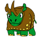 Dibujo Rinoceronte pintado por isatk+