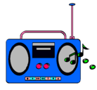 Dibujo Radio cassette 2 pintado por Flavia