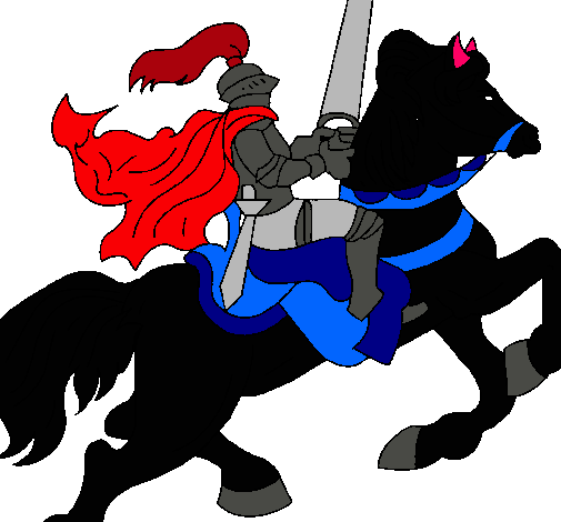 Dibujo Caballero a caballo pintado por erika123