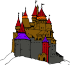 Dibujo Castillo medieval pintado por magick
