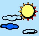 Dibujo Sol y nubes 2 pintado por AULII