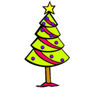 Dibujo Árbol de navidad II pintado por pino