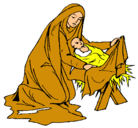 Dibujo Nacimiento del niño Jesús pintado por ENSOYKA