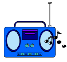 Dibujo Radio cassette 2 pintado por Esther