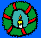 Dibujo Corona de navidad II pintado por kariany