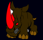 Dibujo Rinoceronte II pintado por chuy2715