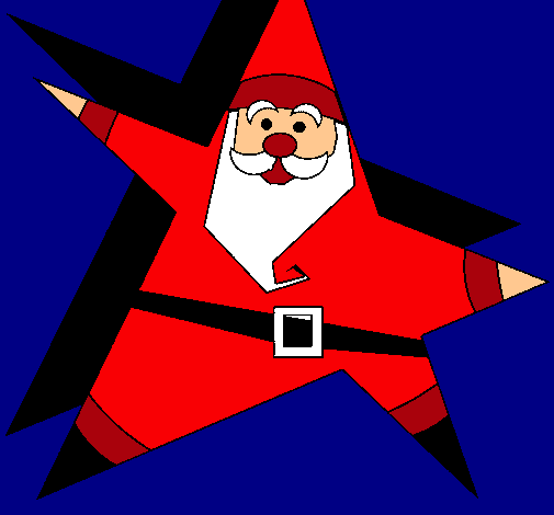 Papa Noel en forma de estrella