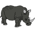Dibujo Rinoceronte pintado por elias