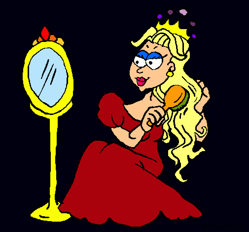 Dibujo Princesa y espejo pintado por ursulina