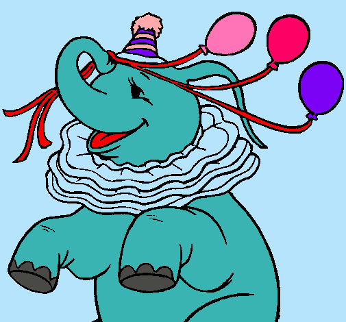 Elefante con 3 globos