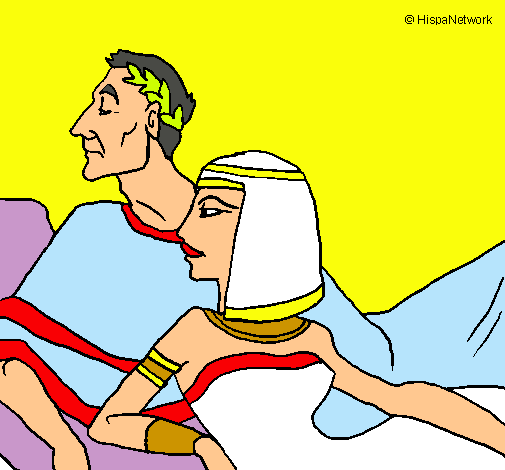 Dibujo César y Cleopatra pintado por Soucken