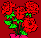 Dibujo Ramo de rosas pintado por bobesponja