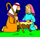 Dibujo Adoran al niño Jesús pintado por zapa_boom