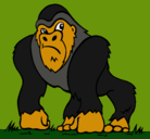 Dibujo Gorila pintado por mcccccc
