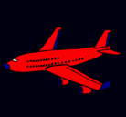 Dibujo Avión de pasajeros pintado por american