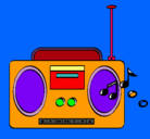 Dibujo Radio cassette 2 pintado por juanexpremex