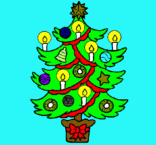 Árbol de navidad con velas