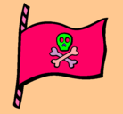 Dibujo Bandera pirata pintado por emuluknngnbnbnb