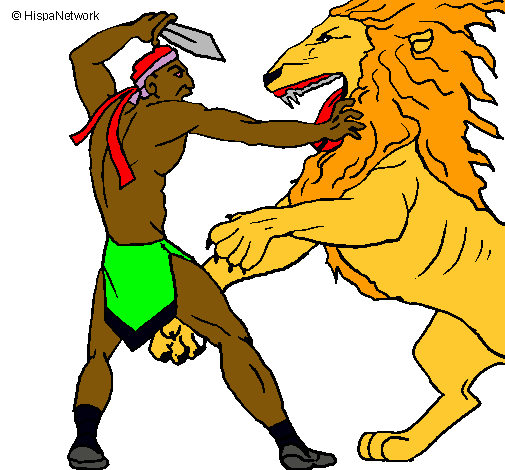 Gladiador contra león