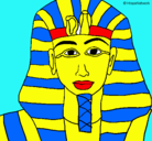 Dibujo Tutankamon pintado por kike