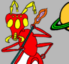 Dibujo Hormiga alienigena pintado por bruno