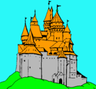Dibujo Castillo medieval pintado por hugo