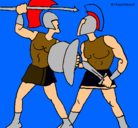 Dibujo Lucha de gladiadores pintado por felipe