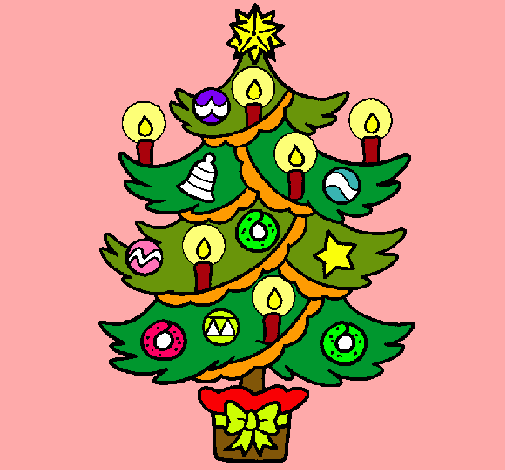 Árbol de navidad con velas