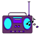Dibujo Radio cassette 2 pintado por YOSMI