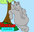 Dibujo Horton pintado por elefante