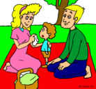 Dibujo De picnic pintado por Familia