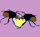 Dibujo Escarabajos pintado por damifer