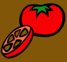 Dibujo Tomate pintado por itzi