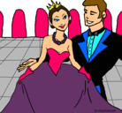 Dibujo Princesa y príncipe en el baile pintado por erika123