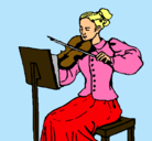 Dibujo Dama violinista pintado por MARIANNE