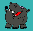 Dibujo Hipopótamo pintado por cata01