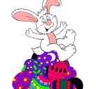 Dibujo Conejo de Pascua pintado por uchf