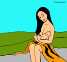 Dibujo Madre con su bebe pintado por erika123