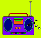 Dibujo Radio cassette 2 pintado por laia898