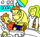 Dibujo Niño en el dentista pintado por lioda