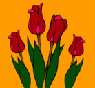 Dibujo Tulipanes pintado por amalia
