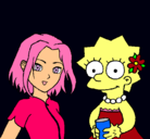 Dibujo Sakura y Lisa pintado por ALEX1