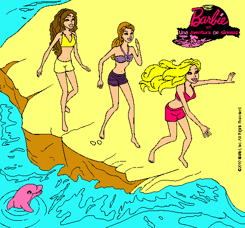 Barbie y sus amigas en la playa