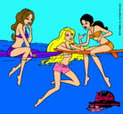 Dibujo Barbie y sus amigas pintado por aurilis