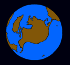 Dibujo Planeta Tierra pintado por gerubiel