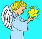 Dibujo Ángel y estrella pintado por anfelix