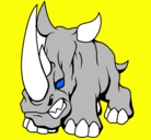Dibujo Rinoceronte II pintado por elisa