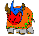 Dibujo Rinoceronte pintado por anthony50